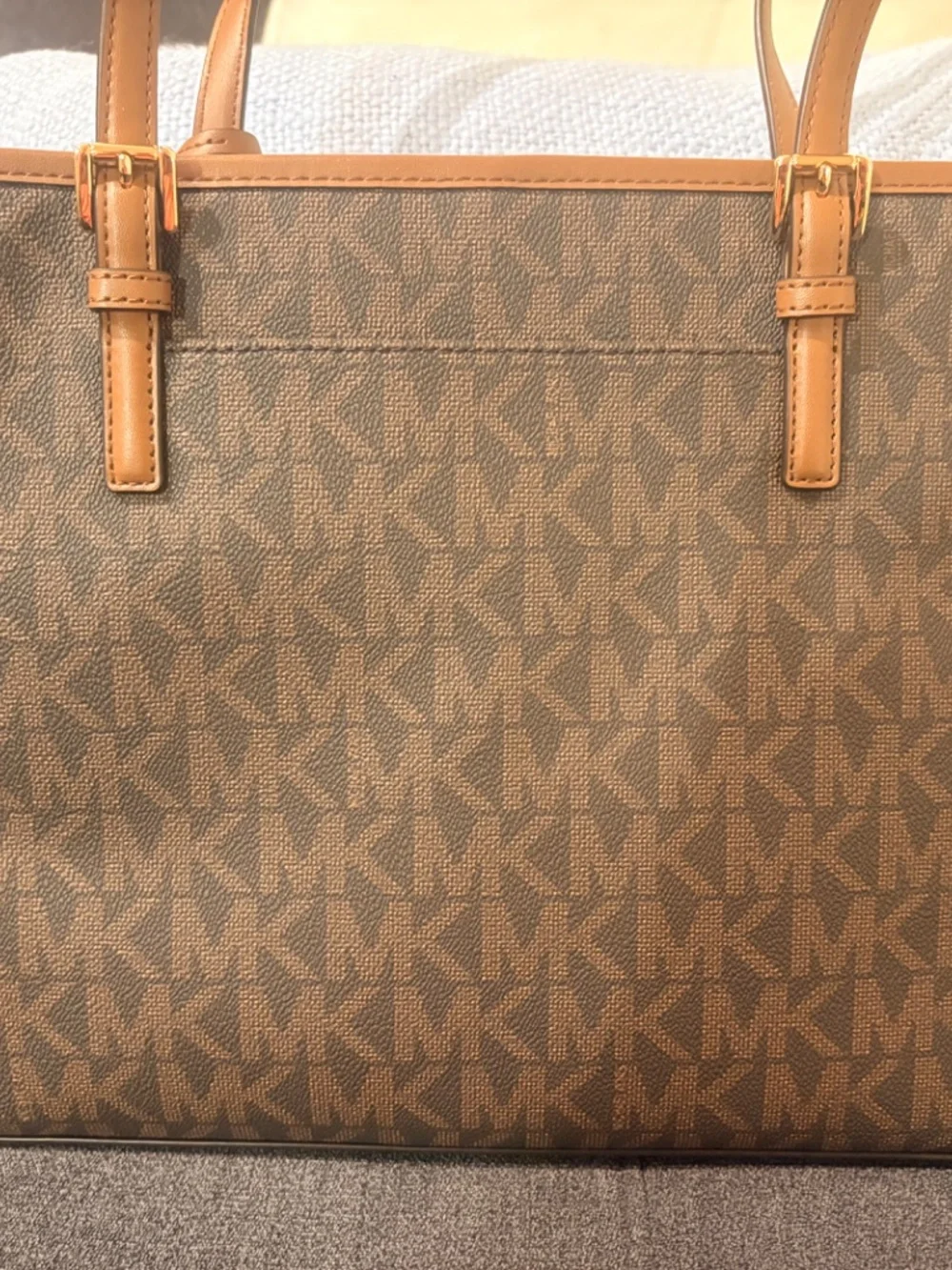 Michael Kors Jet Set Medium Carryall Tote Brown/Luggage NWT MSRP $298